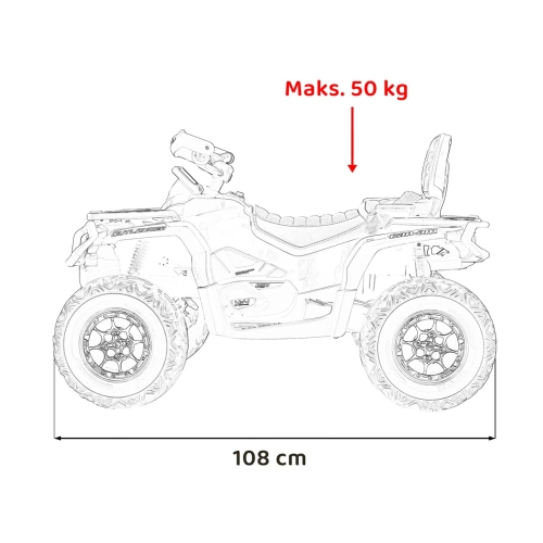 Quad na akumulator dla dzieci Can Am Outlander ATV Czerwony DK-CA005.CR